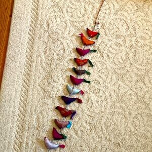 NWT 12 Colorful Bird Wall Hanging Decor